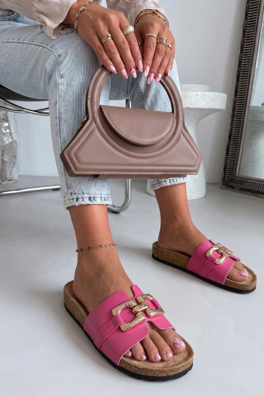 Rosa Clogs mit dekorativer Schnalle Rachele