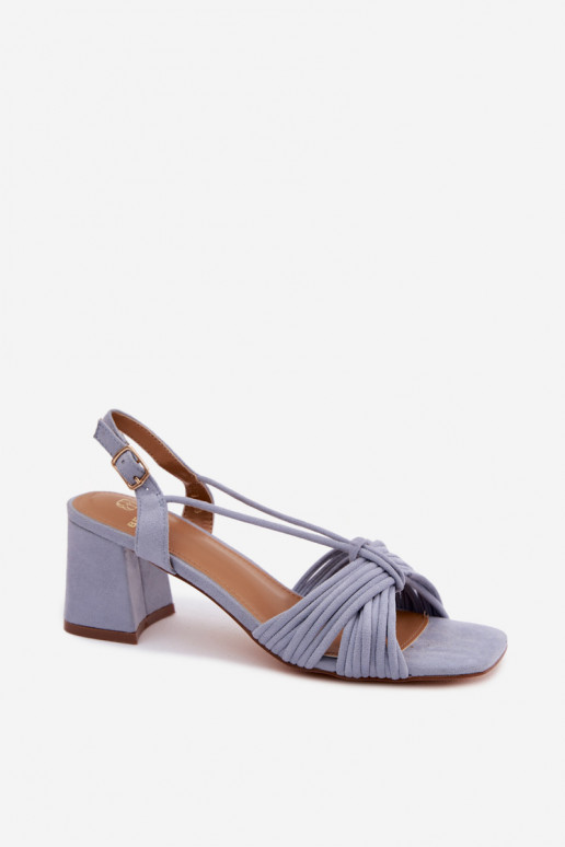 Damen Sandalen mit Riemen und Absätzen in Blau Taffina