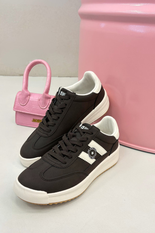 Sportliche Schuhe für Damen Big Star UU274024 in Schokoladenfarbe