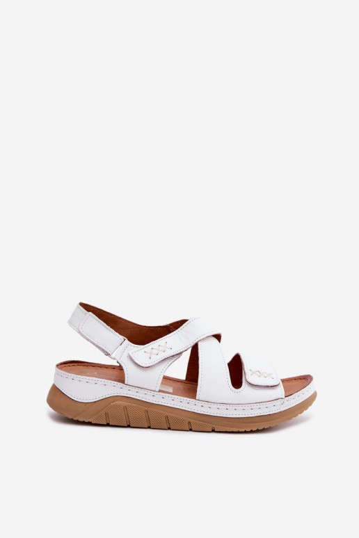 Weiße Damen-Sandalen mit Plattform