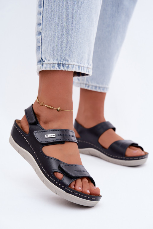 Dunkelblaue Damen-Sandalen Inblu