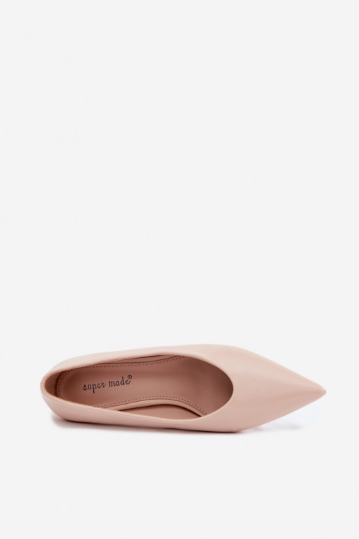Spitze Schuhe mit Absätzen in Sand Silenta