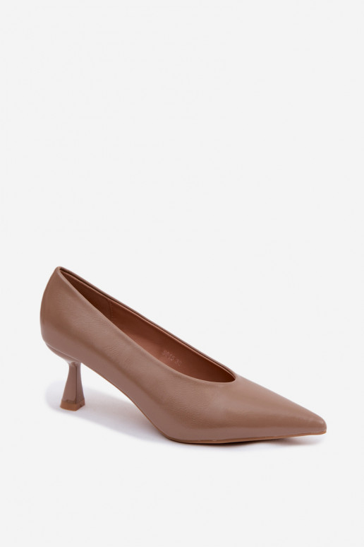 Spitze Schuhe mit Absätzen in Khaki Silenta
