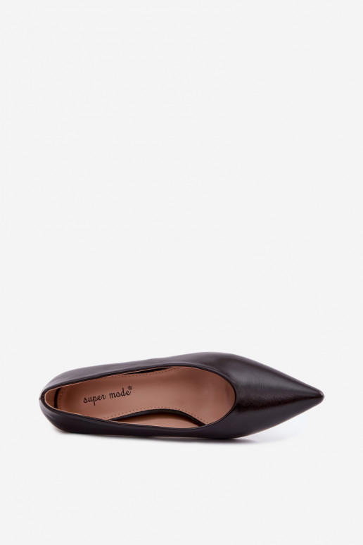 Spitze Schuhe mit Absätzen CzekoladoĮe Silenta