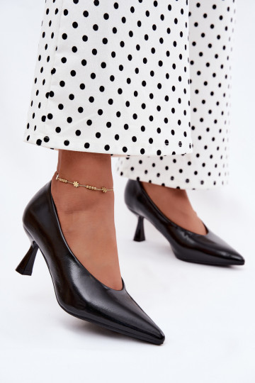 Spitze Schuhe mit Absätzen in Schwarz Silenta 2