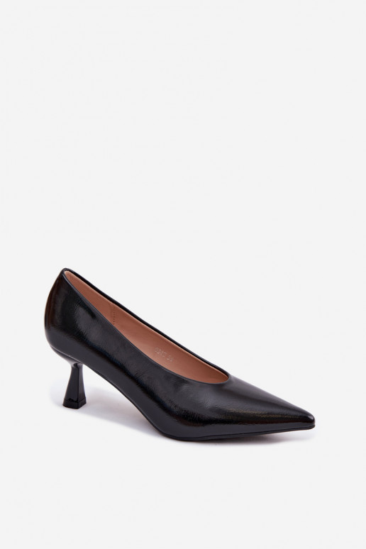 Spitze Schuhe mit Absätzen in Schwarz Silenta