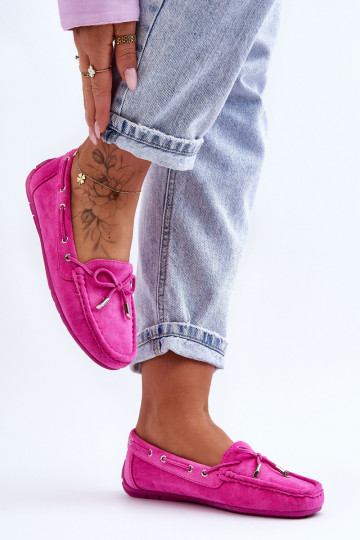 Elegante rosa Damensuede-Mokassins Si Passione 2