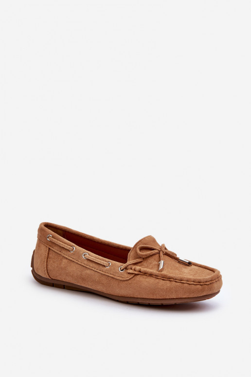 Elegante braune Damensuede-Mokassins Si Passione
