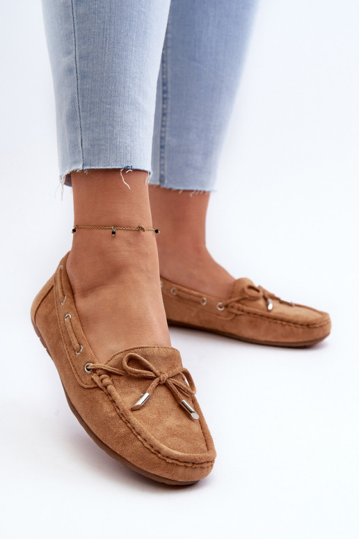 Elegante braune Damensuede-Mokassins Si Passione