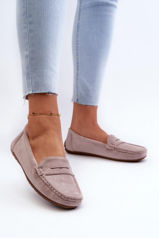 Elegante lila Damensuede-Mokassins Lenvie