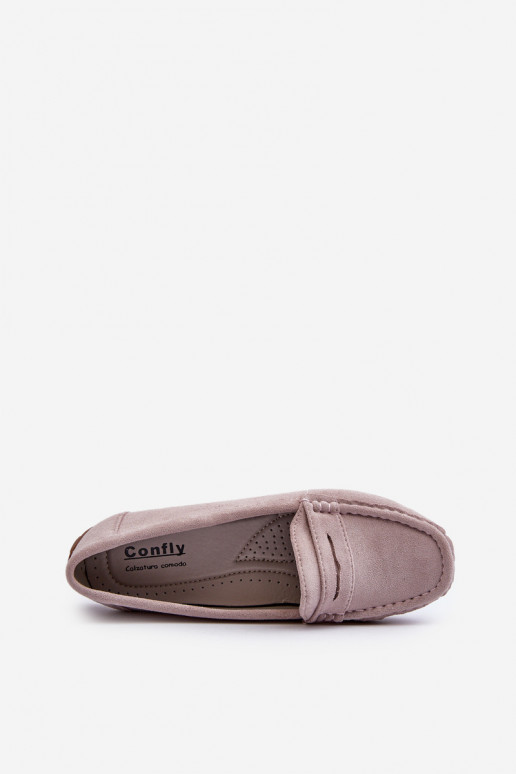 Elegante lila Damensuede-Mokassins Lenvie