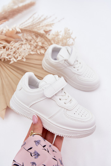 Kinder weiße Sneaker aus Kunstleder Liora