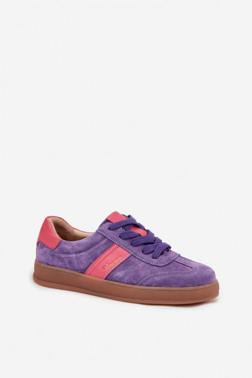 Lila Damen-Sneaker aus Kunstleder Vinceza 79576