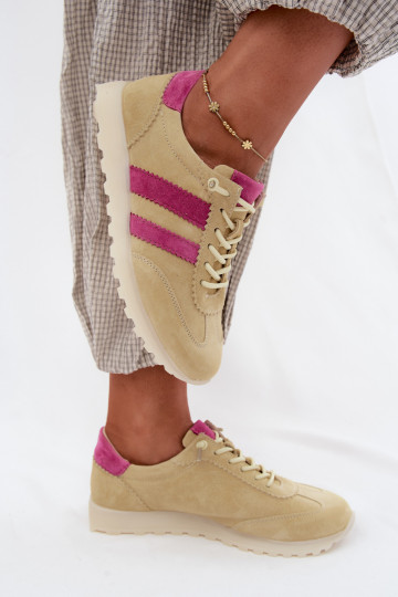 Gelbe Wildleder-Sneaker Cuddla
