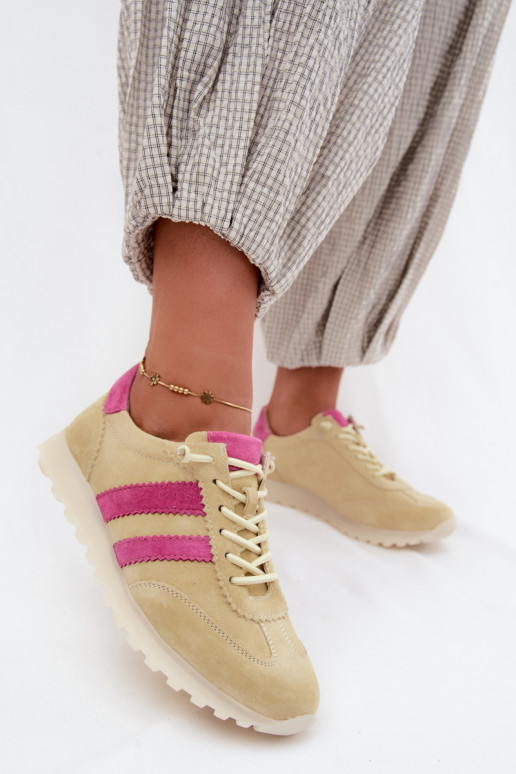 Gelbe Wildleder-Sneaker Cuddla