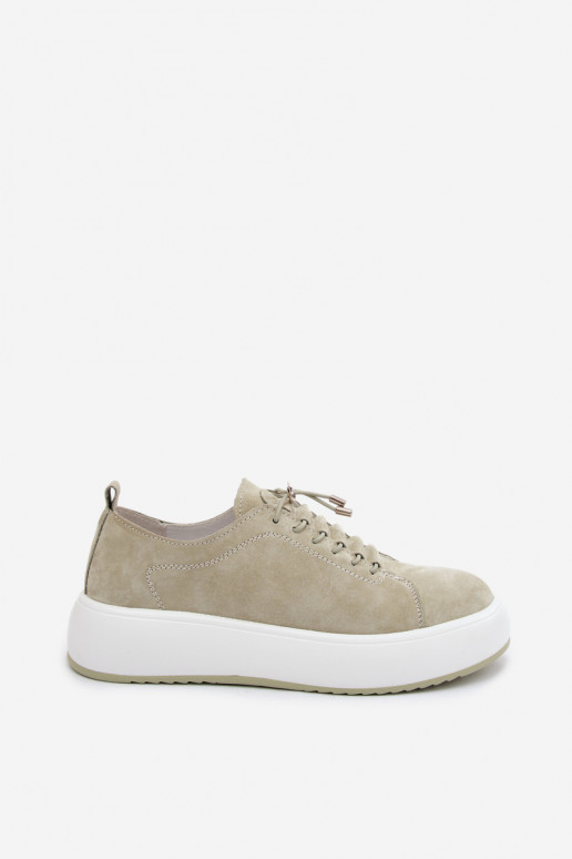 Schuhe Sneakers Stilvollllschuhe mit einer PlattformErmöglichtturalnego aus INildlederu Mintfarbe Blushy