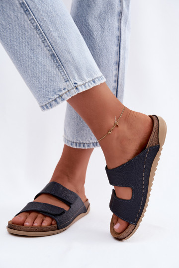 Lederhausschuhe Feminin Inblu AA0005GU Dunkelblau