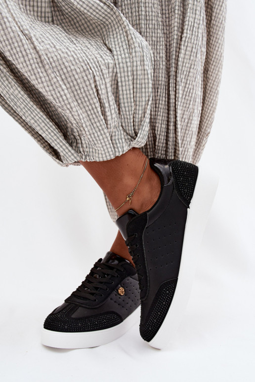 Sneakers Stilvollllschuhe Feminin Mit Dekoration schZuarze Farbe Soothe