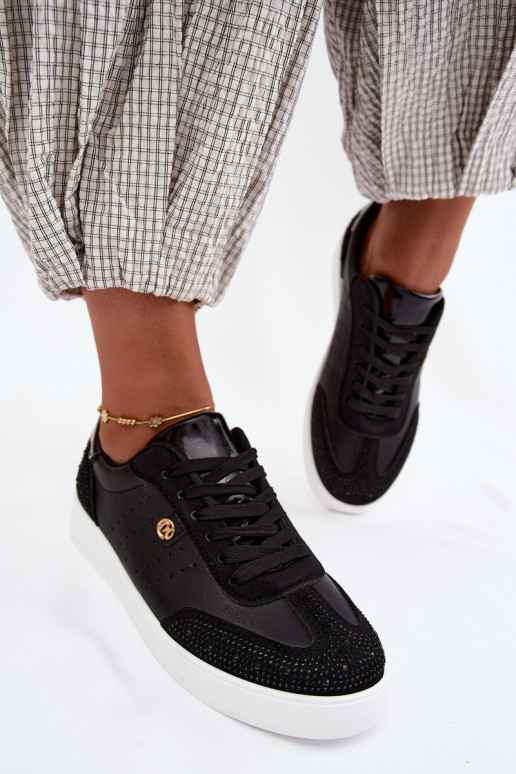 Sneakers Stilvollllschuhe Feminin Mit Dekoration schZuarze Farbe Soothe