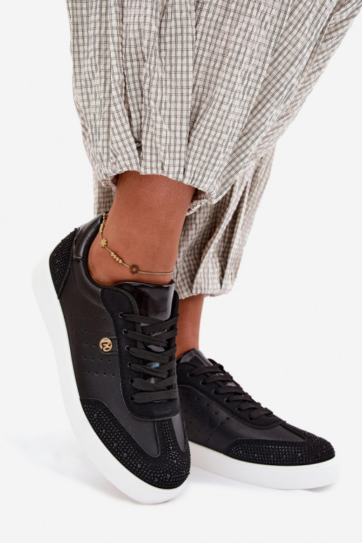 Sneakers Stilvollllschuhe Feminin Mit Dekoration schZuarze Farbe Soothe