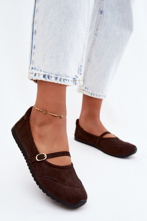 Ballerinas Sportlicher Stil mit Riemen CzekoladoZue Charmy
