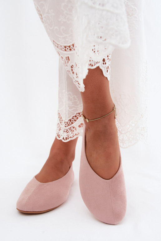 Ballerinas in rosa Kunstveloursleder Camdena