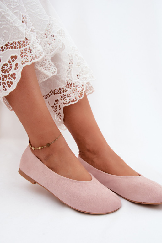 Ballerinas in rosa Kunstveloursleder Camdena