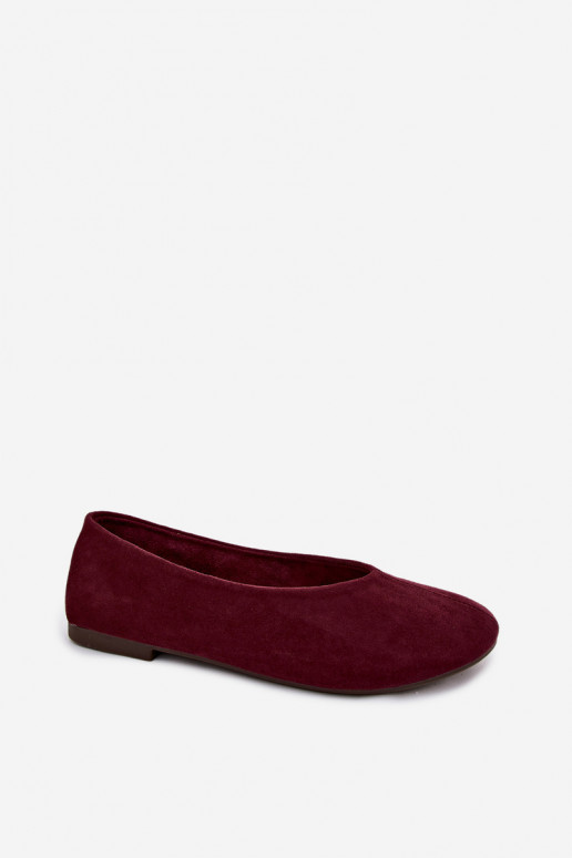 Lila Ballerinas aus Kunstveloursleder Camdena