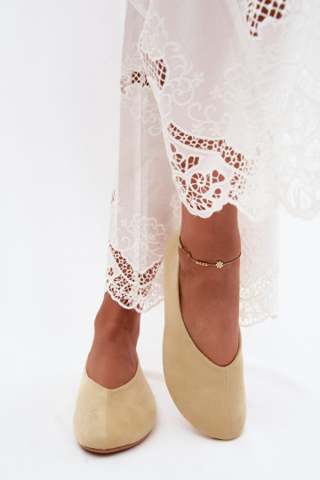 Gelbe Ballerinas aus Kunstveloursleder Camdena 2