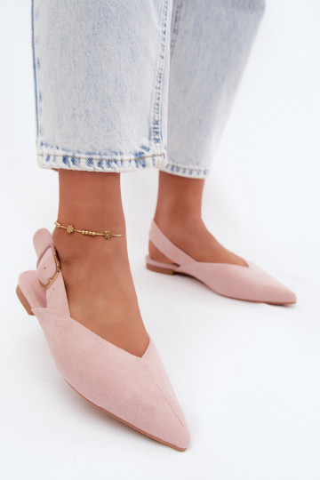 Rosa Ballerinas mit Schnallen Tanelia