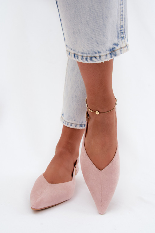 Rosa Ballerinas mit Schnallen Tanelia