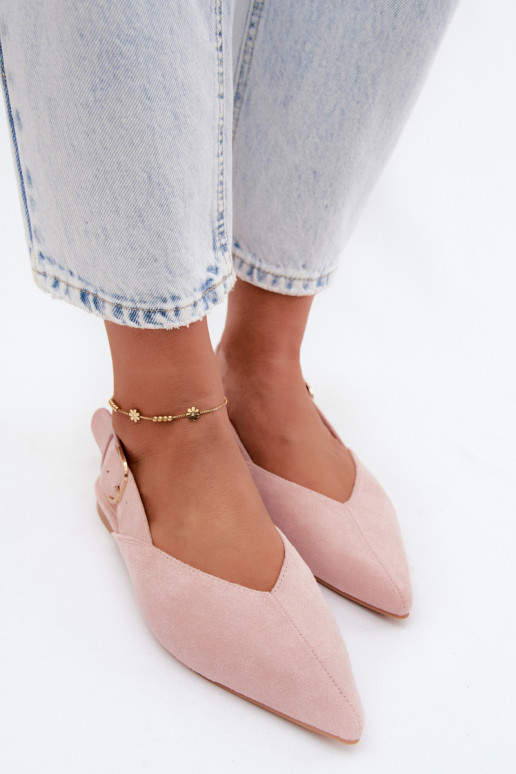 Rosa Ballerinas mit Schnallen Tanelia