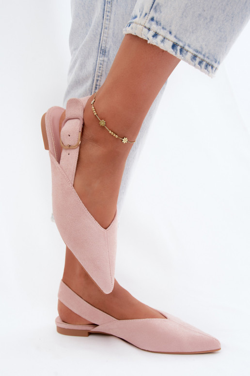 Rosa Ballerinas mit Schnallen Tanelia