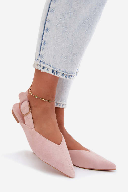 Rosa Ballerinas mit Schnallen Tanelia