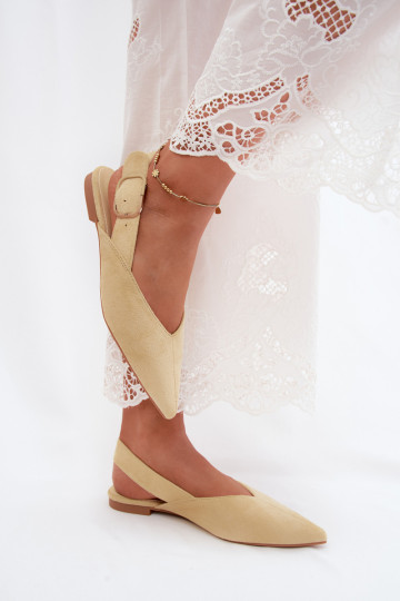 Gelbe Ballerinas mit Schnallen Tanelia