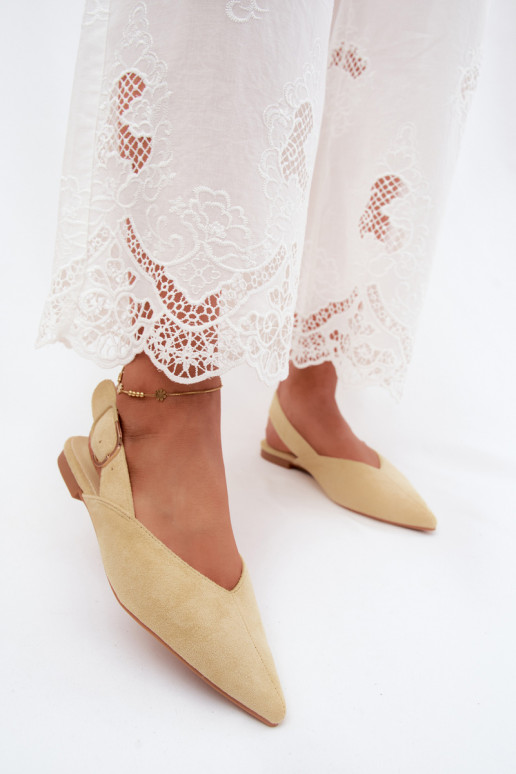 Gelbe Ballerinas mit Schnallen Tanelia