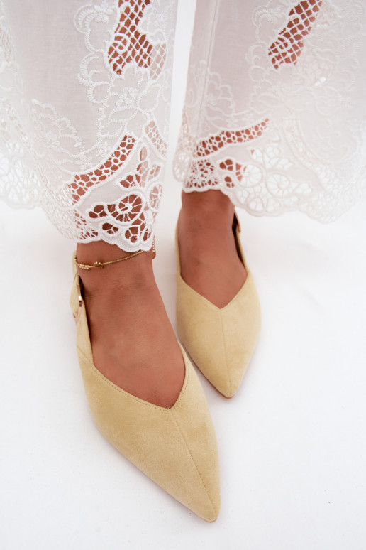 Gelbe Ballerinas mit Schnallen Tanelia