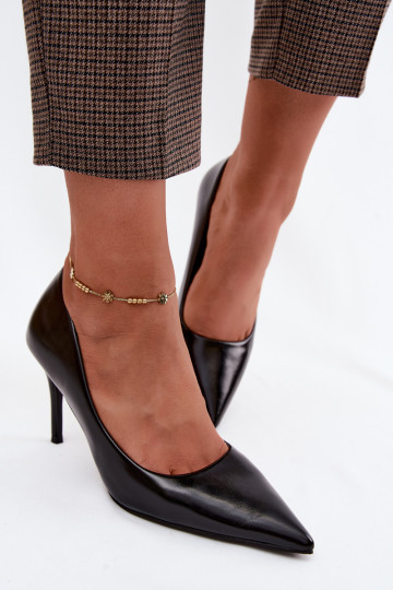 Schwarze lackierte High Heels aus Kunstleder Tropessa