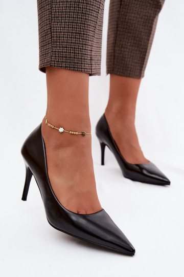 Schwarze lackierte High Heels aus Kunstleder Tropessa 2