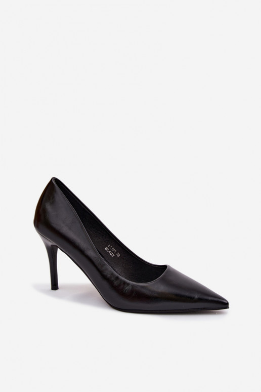 Schwarze lackierte High Heels aus Kunstleder Tropessa