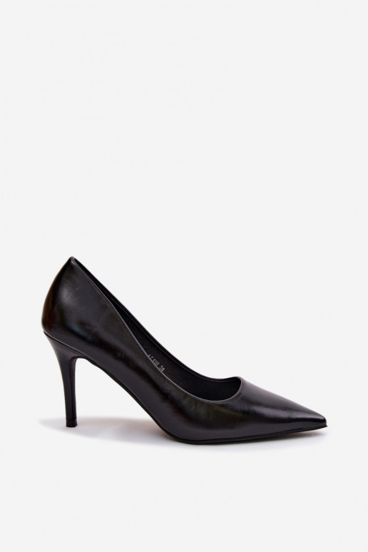 Schwarze lackierte High Heels aus Kunstleder Tropessa