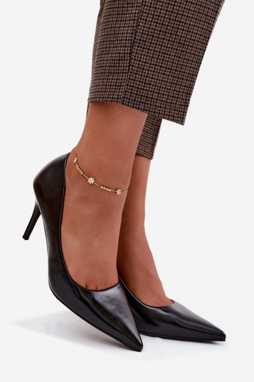 Schwarze lackierte High Heels aus Kunstleder Tropessa