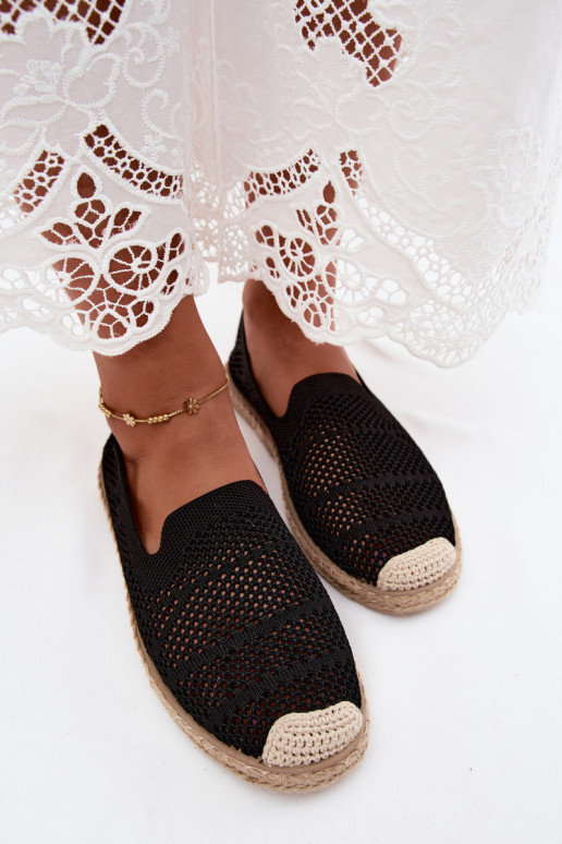 Schwarze Spitzen-ESPADRILLES Candessa