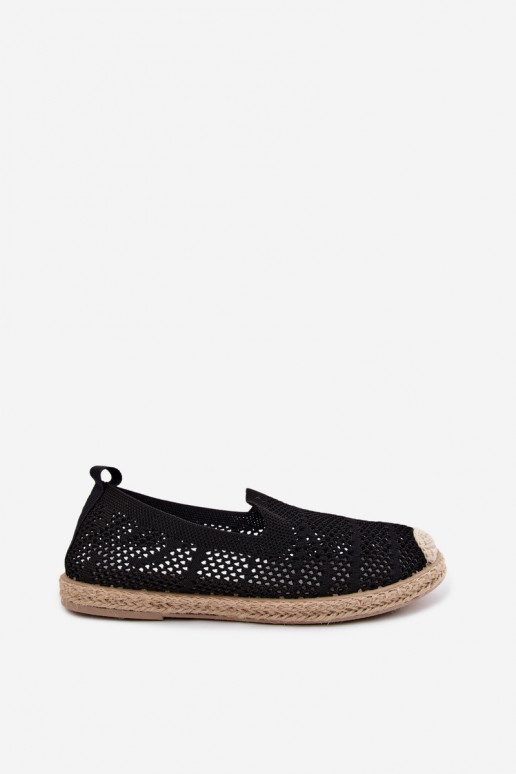 Schwarze Spitzen-ESPADRILLES Candessa