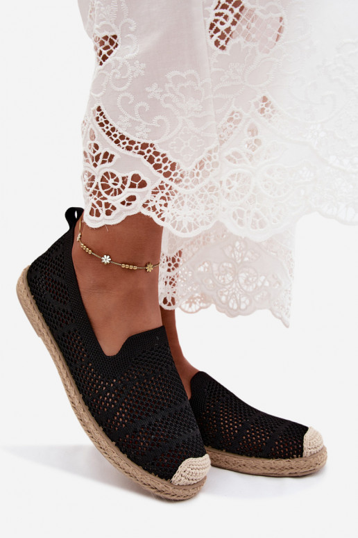 Schwarze Spitzen-ESPADRILLES Candessa