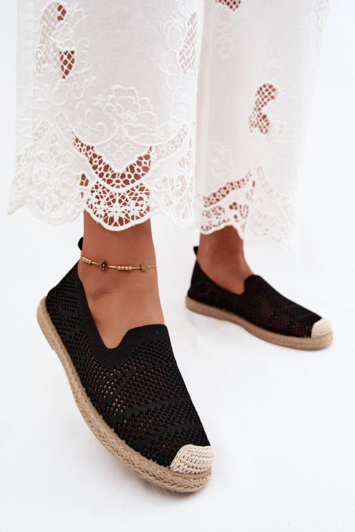 Schwarze Spitzen-ESPADRILLES Candessa