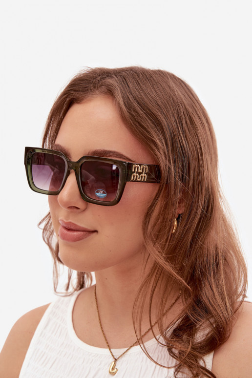 Damen grüne Sonnenbrille