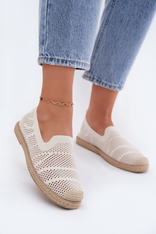 Luftige elfenbeinfarbene Espadrilles Candessa