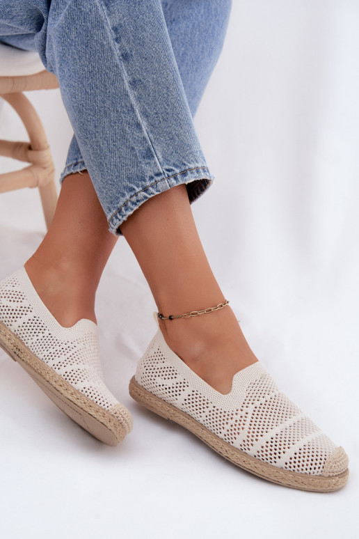 Luftige elfenbeinfarbene Espadrilles Candessa