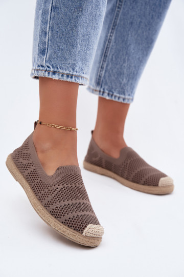 Luftige khakifarbene Espadrilles Candessa